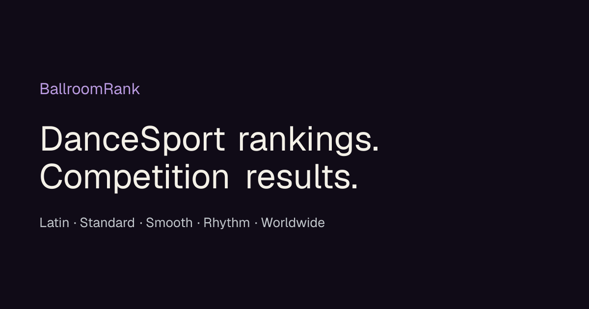 Pro-Am Smooth DanceSport Rankings · BallroomRank